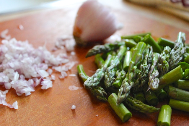 Asparagus and onion